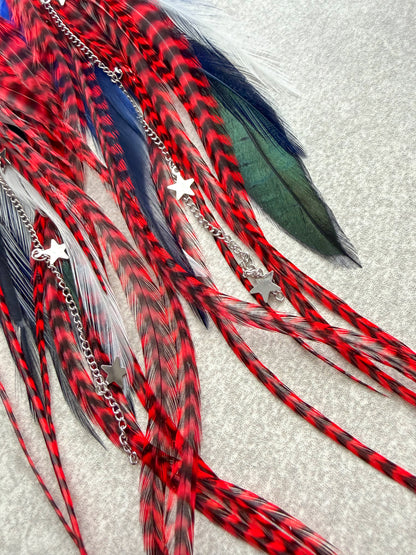 Red White & Blue Feathers