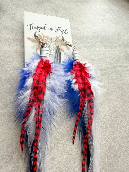 Red White & Blue Feathers