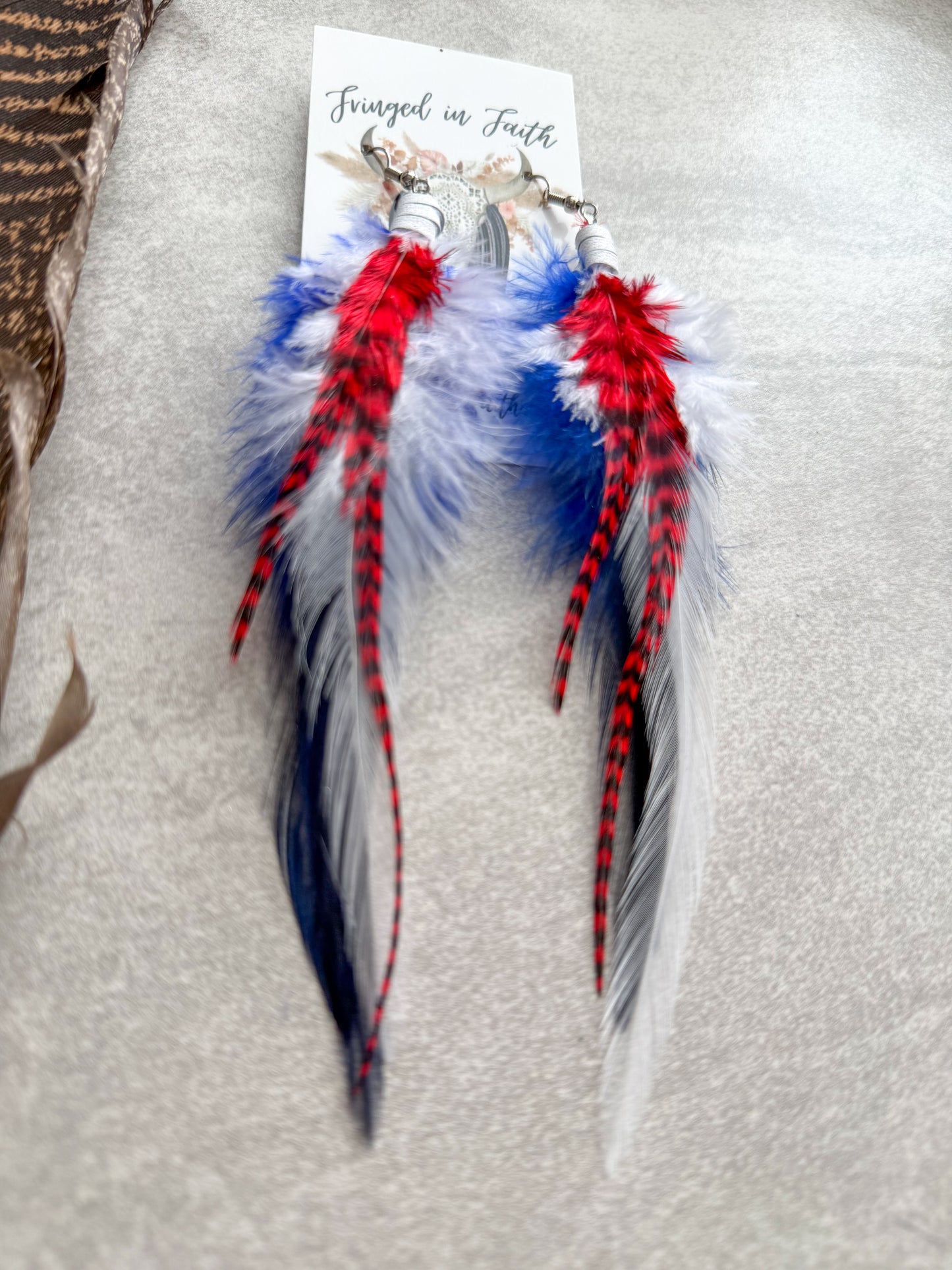 Red White & Blue Feathers