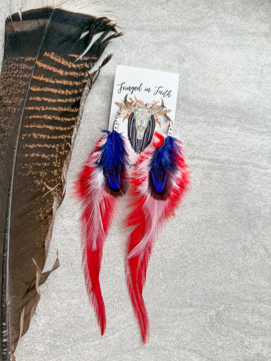 Red White & Blue Feathers