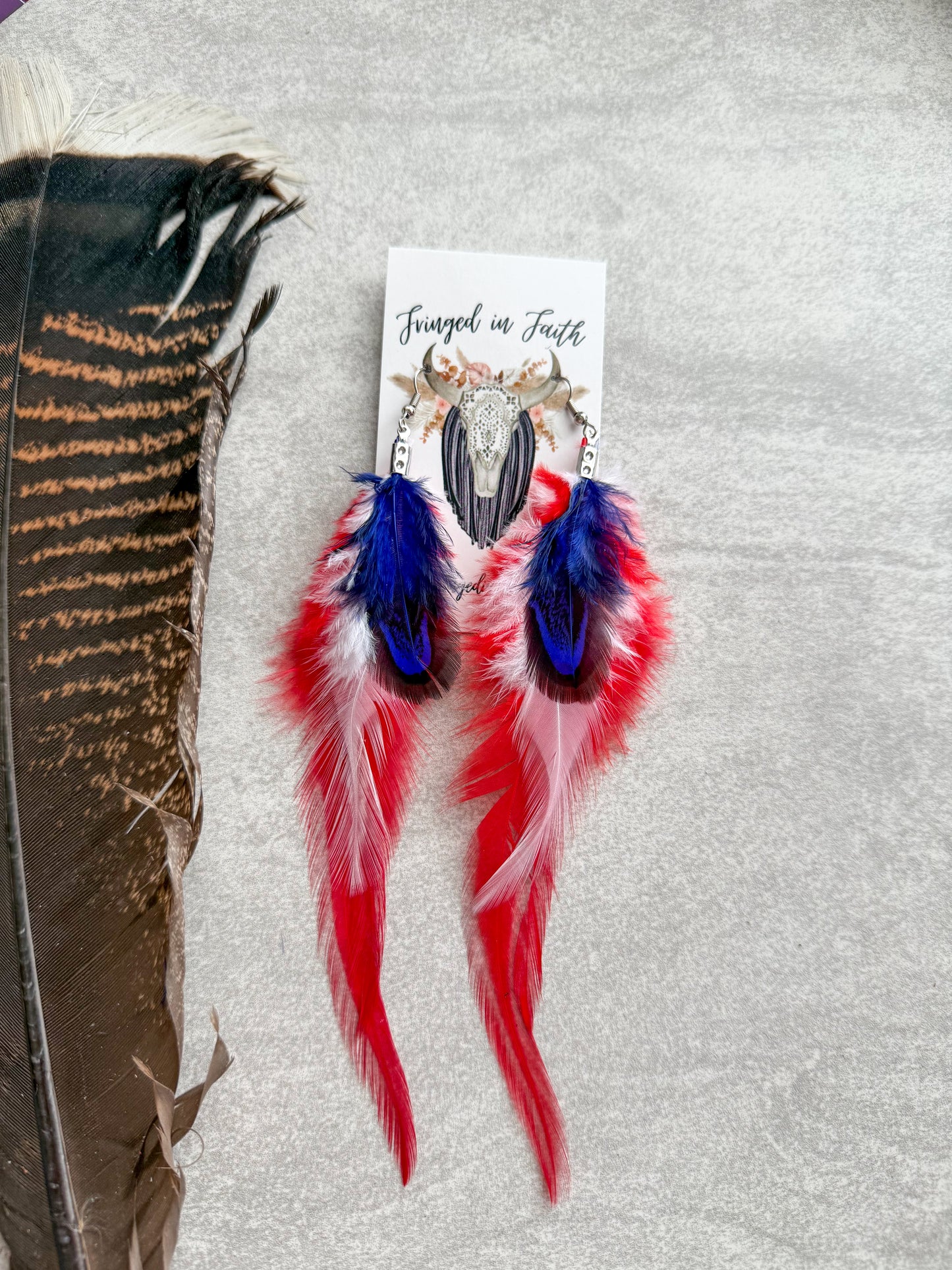 Red White & Blue Feathers