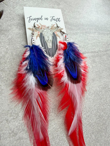 Red White & Blue Feathers