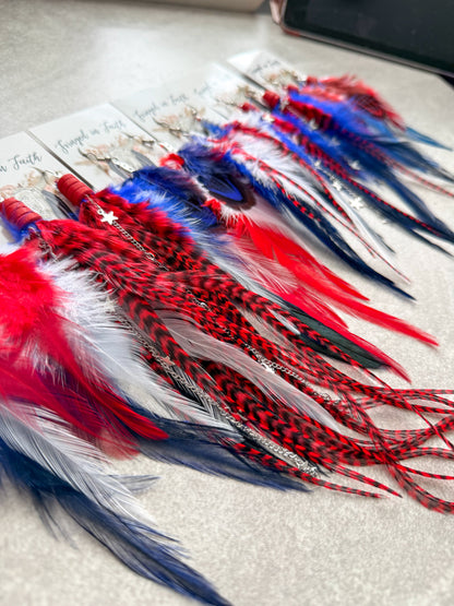 Red White & Blue Feathers