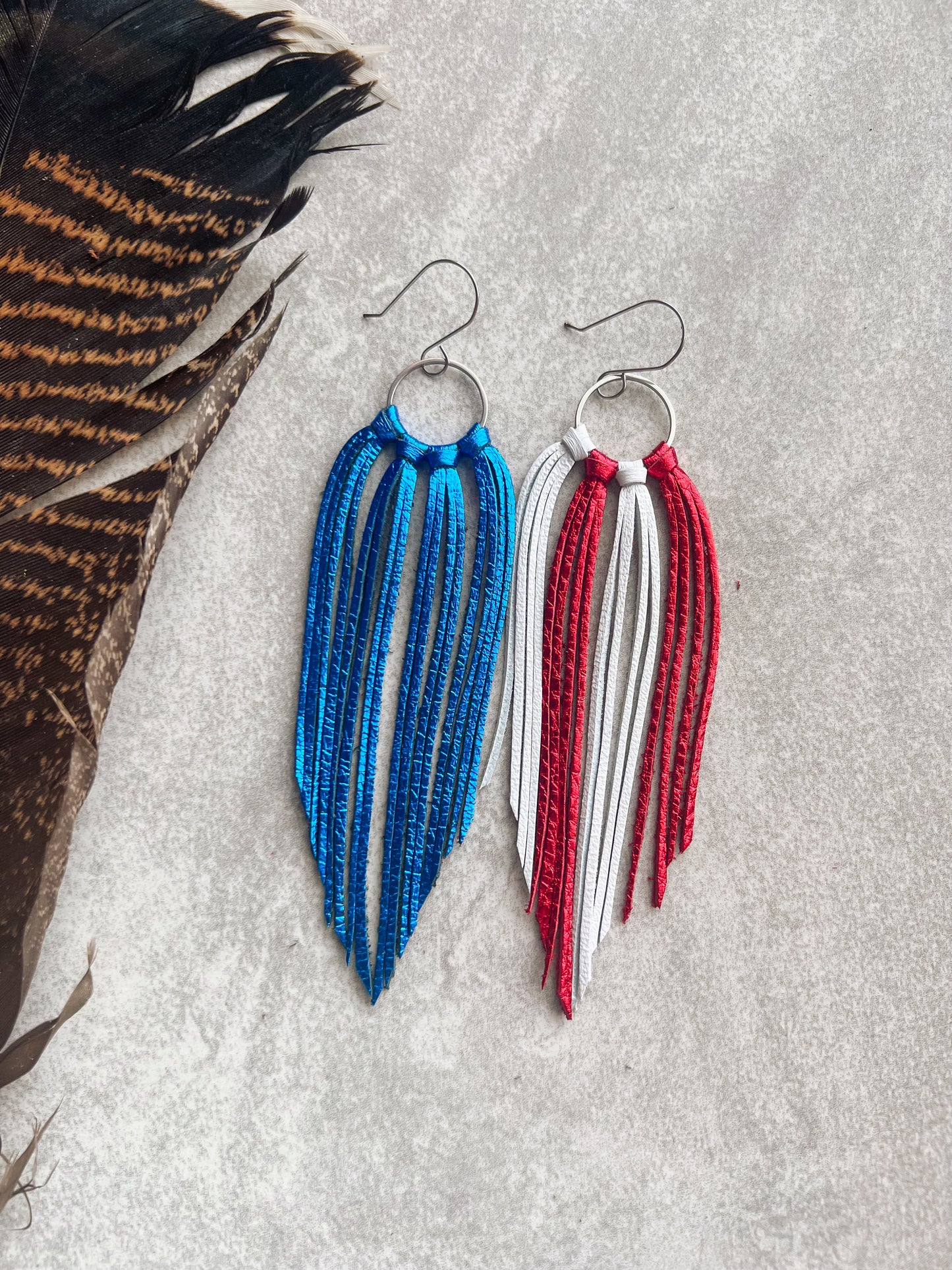 Star Spangled Fringe Hoops