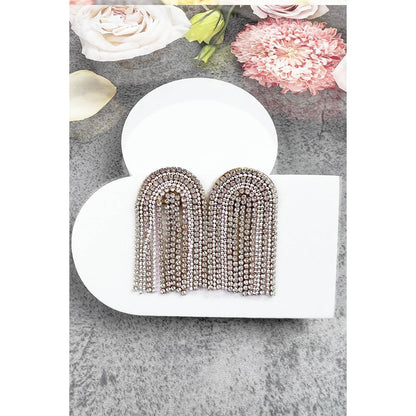 Rhinestone Chain Fringe Earring