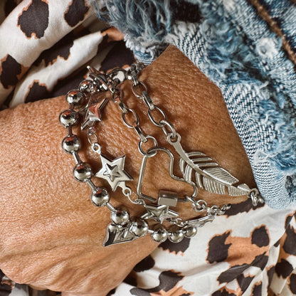 Stainless Steel Star Bracelet 