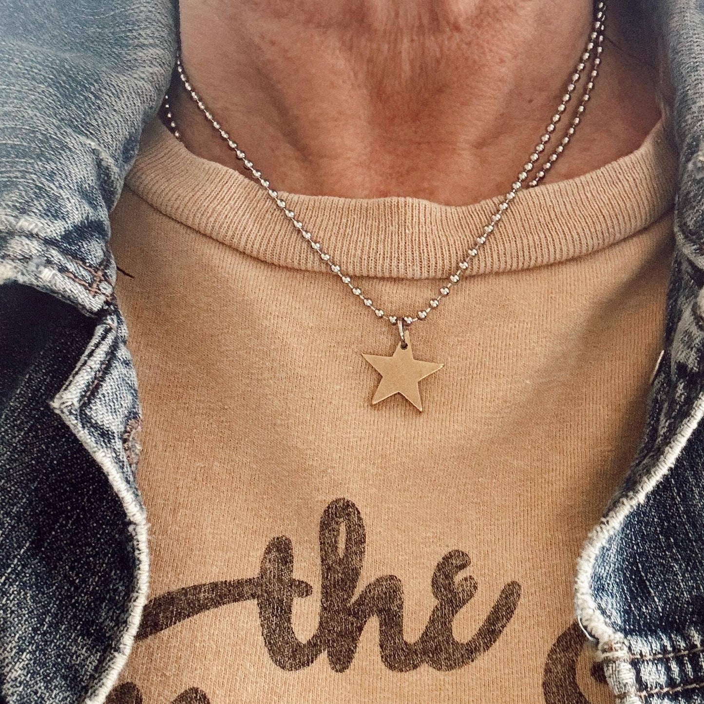 Brass Star Necklace 