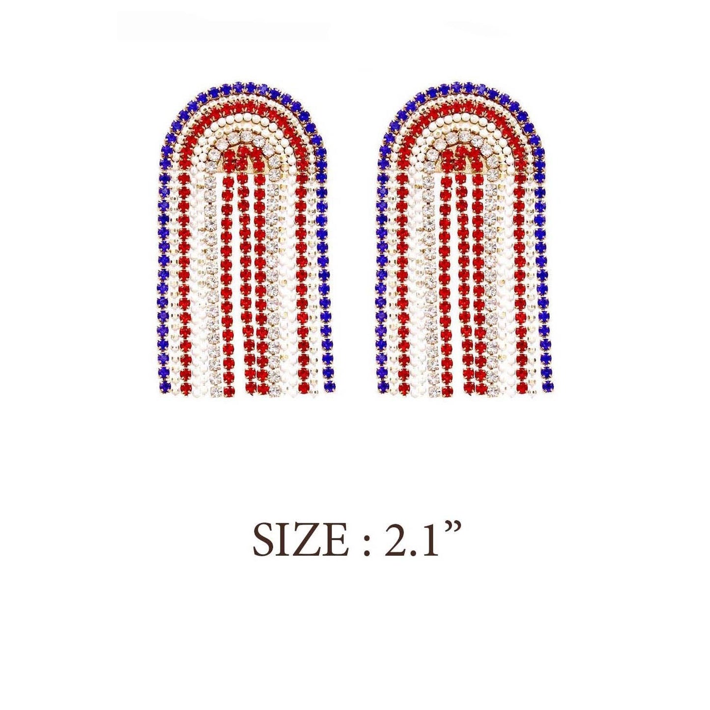Rhinestone Chain Fringe Earring