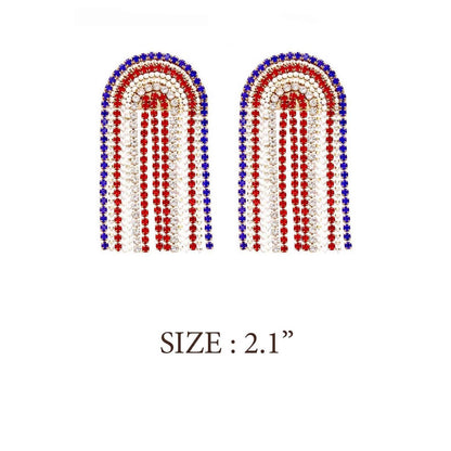 Rhinestone Chain Fringe Earring