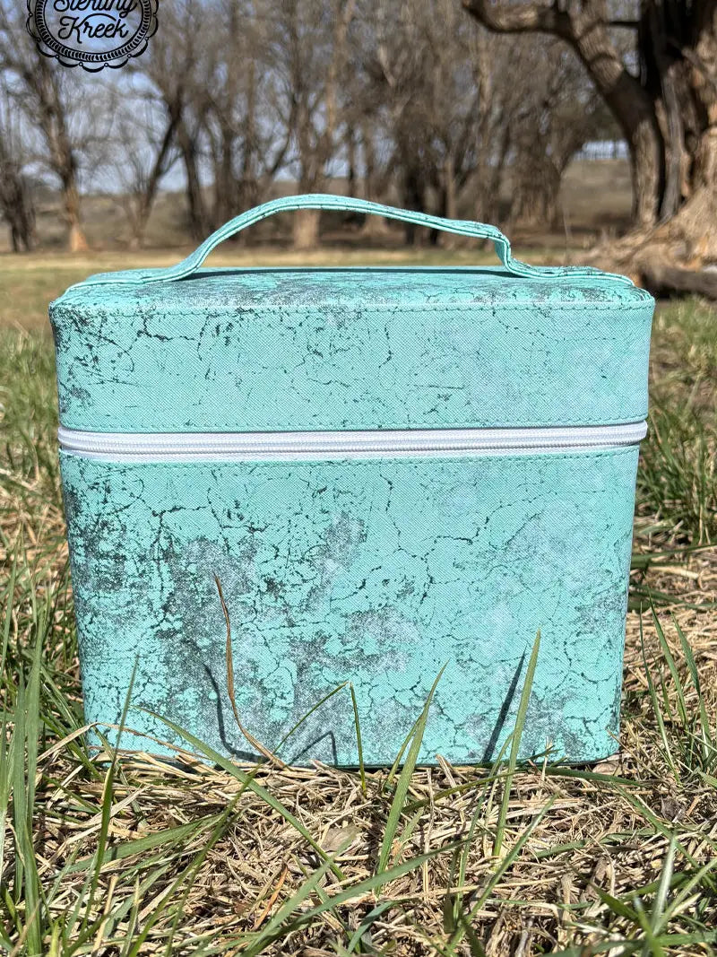 Turquoise Herd Jewlery/ Makeup Box