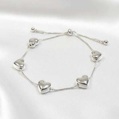 Puffy Heart Tie Bracelet