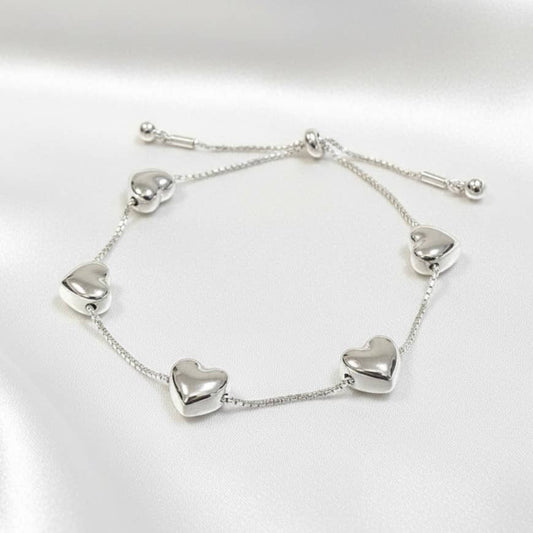 Puffy Heart Tie Bracelet