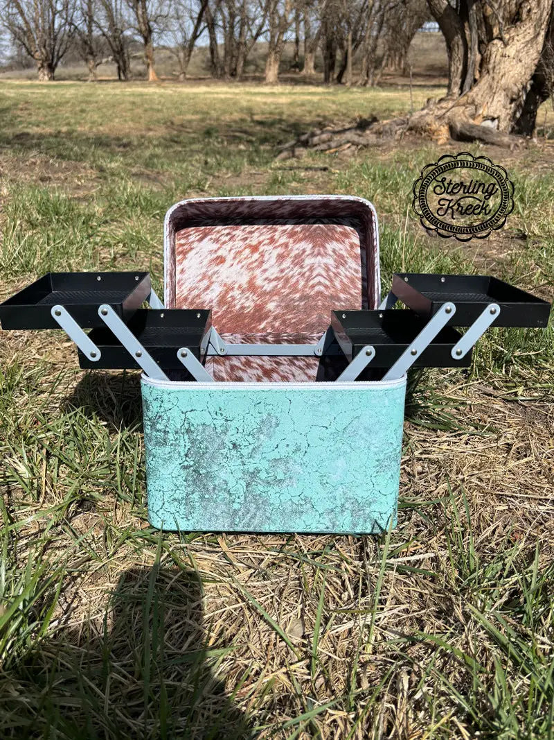 Turquoise Herd Jewlery/ Makeup Box