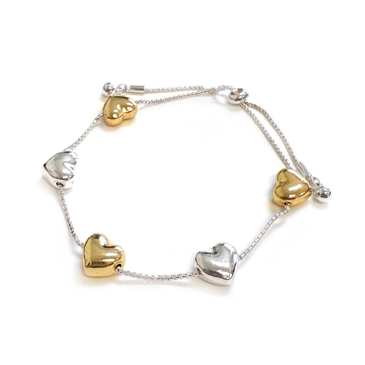 Puffy Heart Tie Bracelet