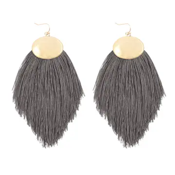 Tassel Earrings | Dark Gray