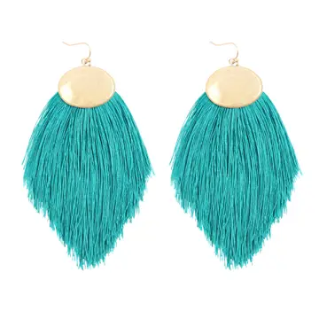 Tassel Earrings | Teal